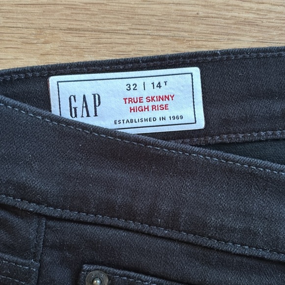 Gap True Skinny High Rise Black Jean-14 Tall - Picture 3 of 4
